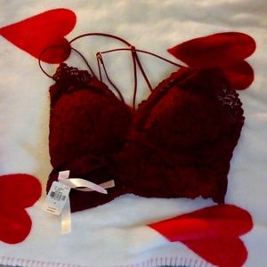 Pink bralette medium red